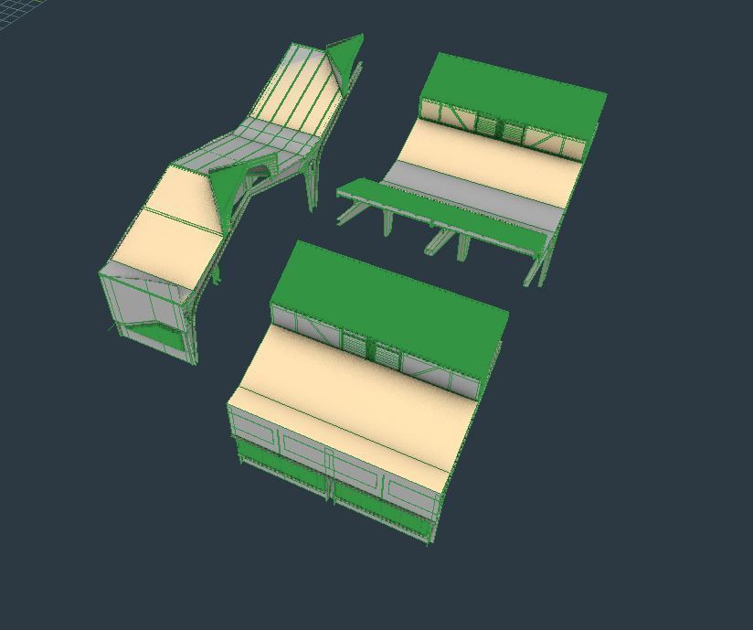 Factory Hall Interior Low-poly 3D model_13