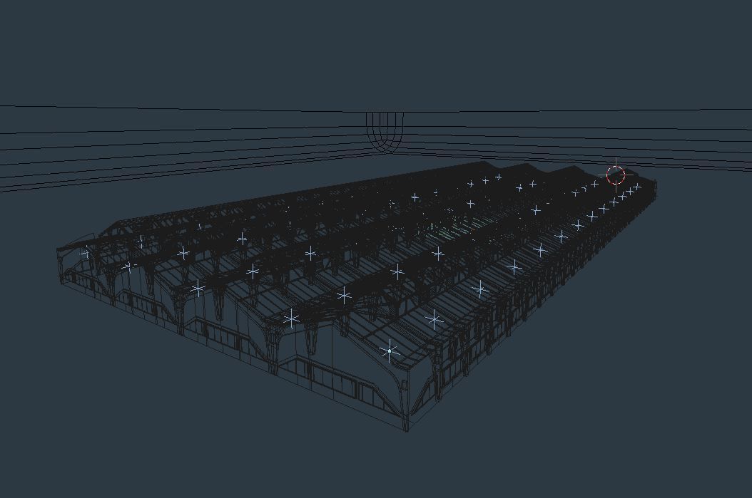 Factory Hall Interior Low-poly 3D model_10