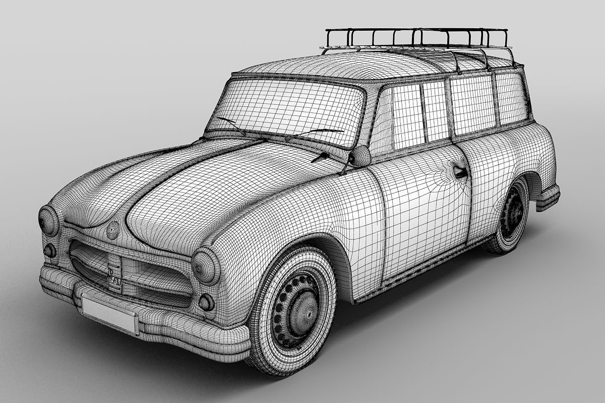 P70 Kombi 1955 3D model_4