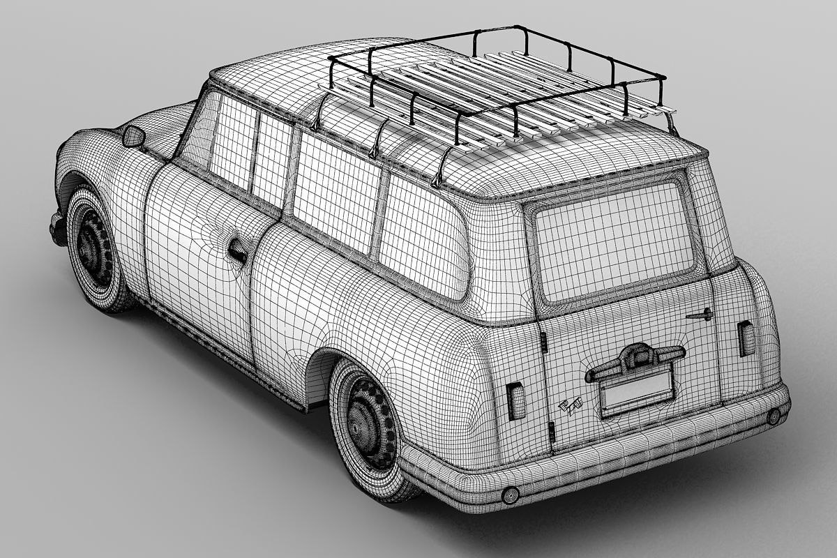 P70 Kombi 1955 3D model_8