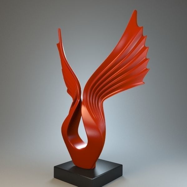 Sculpture Wings P 3D print model_1
