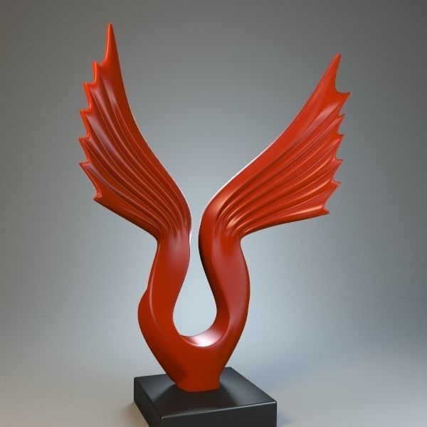 Sculpture Wings P 3D print model_3