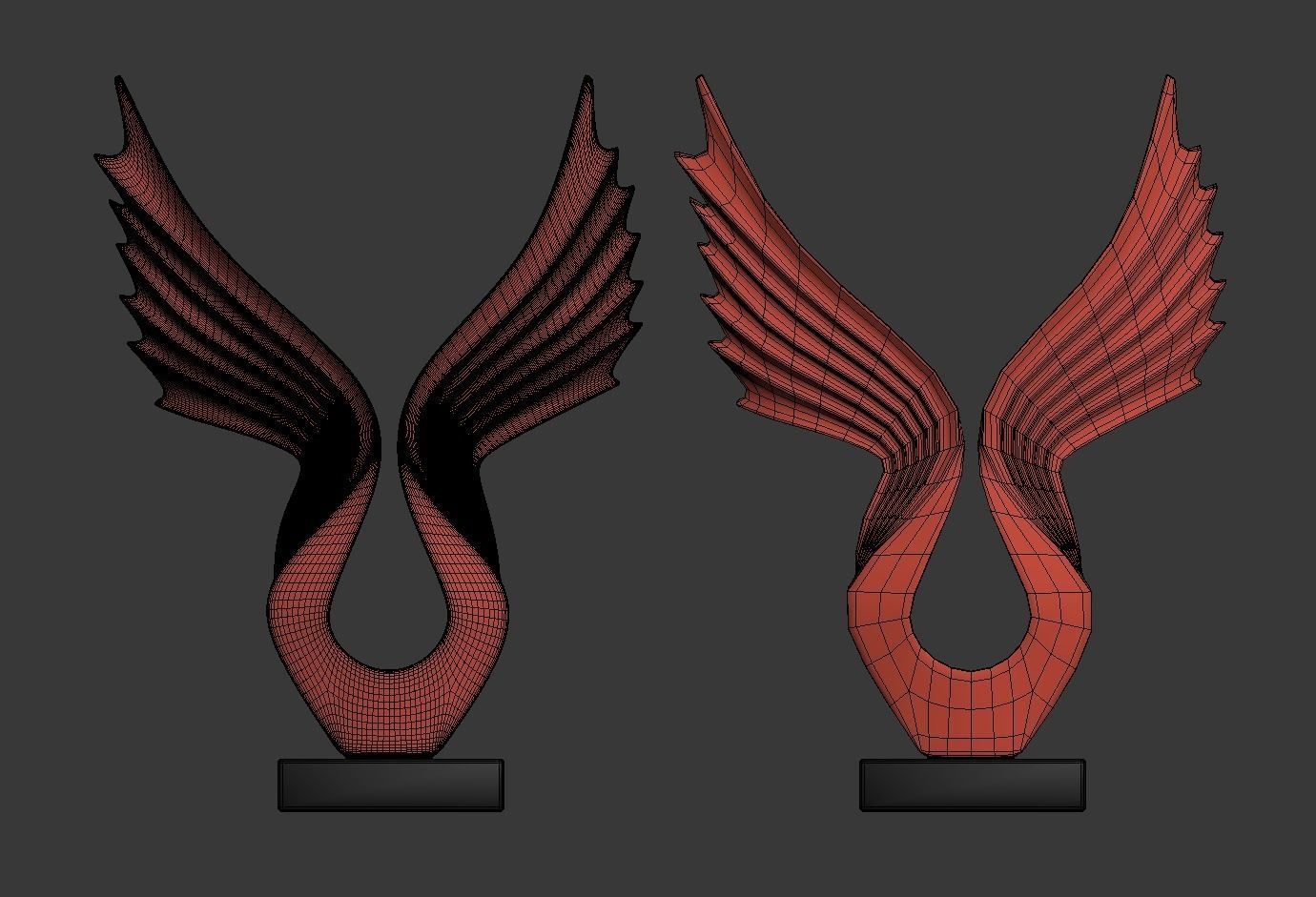 Sculpture Wings P 3D print model_4
