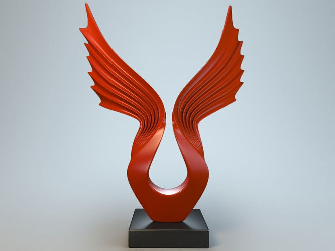 Sculpture Wings P 3D print model