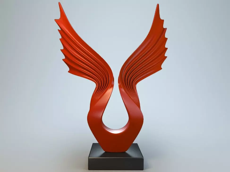 Sculpture Wings P 3D print model_0