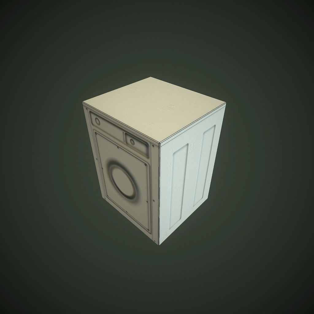 Old Washing Machine pbr Low-poly 3D model_13