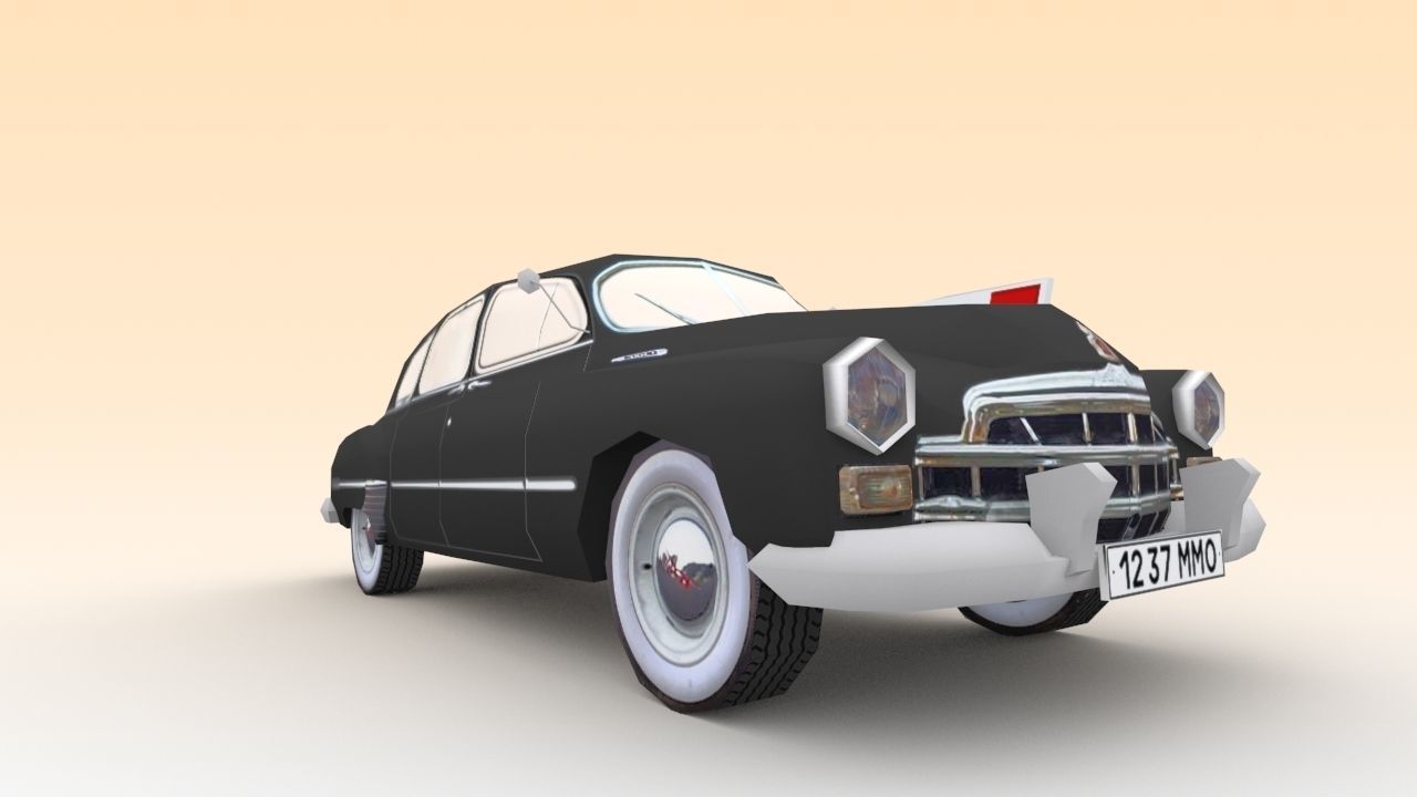 GAZ-12 ZIM Low-poly 3D model_4