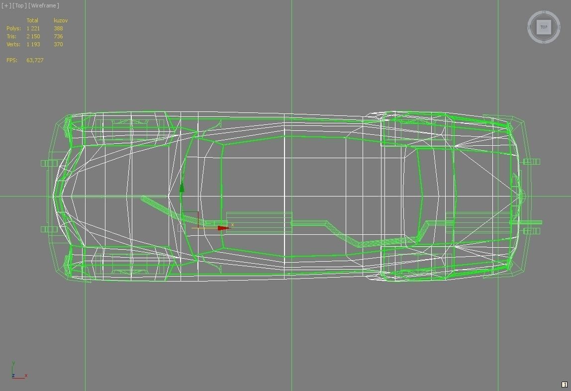 GAZ-12 ZIM Low-poly 3D model_9