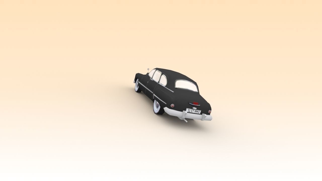GAZ-12 ZIM Low-poly 3D model_7