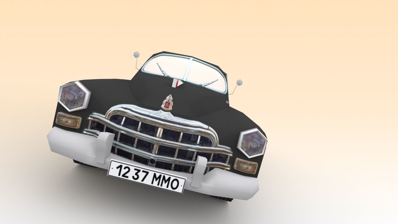GAZ-12 ZIM Low-poly 3D model_3