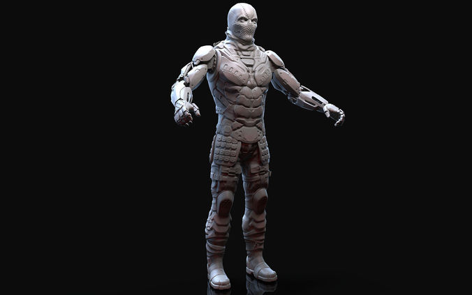 Sci-Fi Warrior 3D model