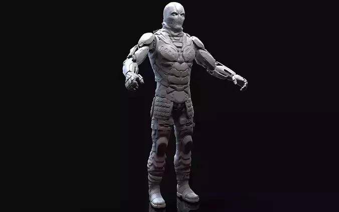 Sci-Fi Warrior 3D model