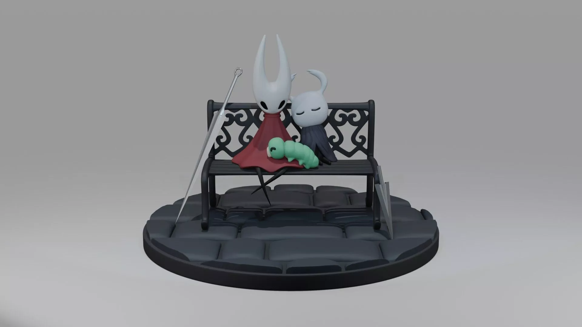 Hollow Knight Bench Scene 3D print model