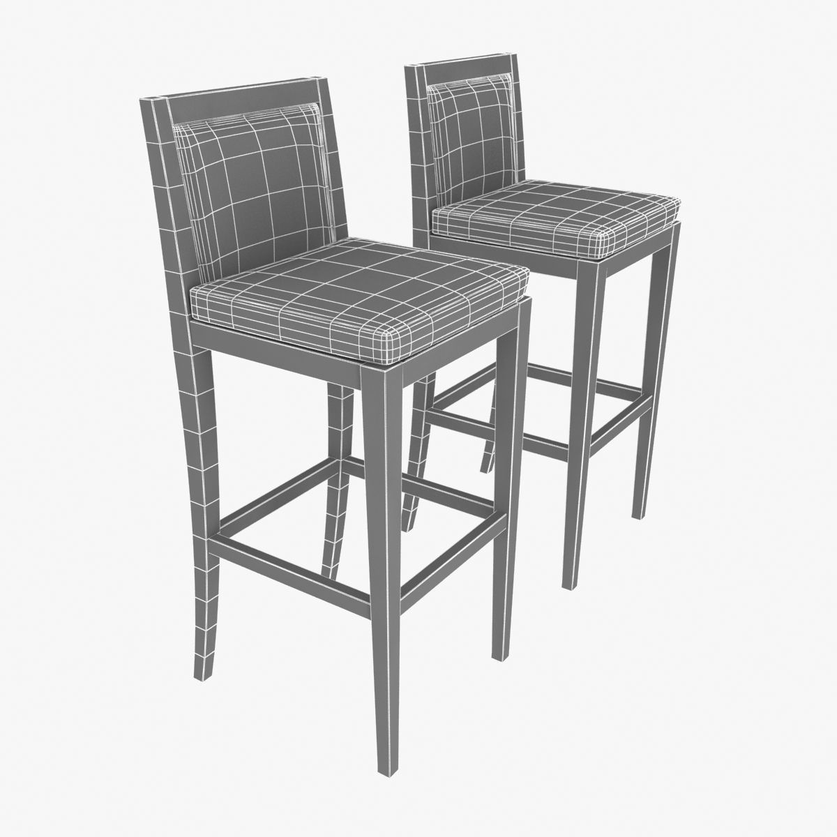 Custom made bar chair 3D model_7