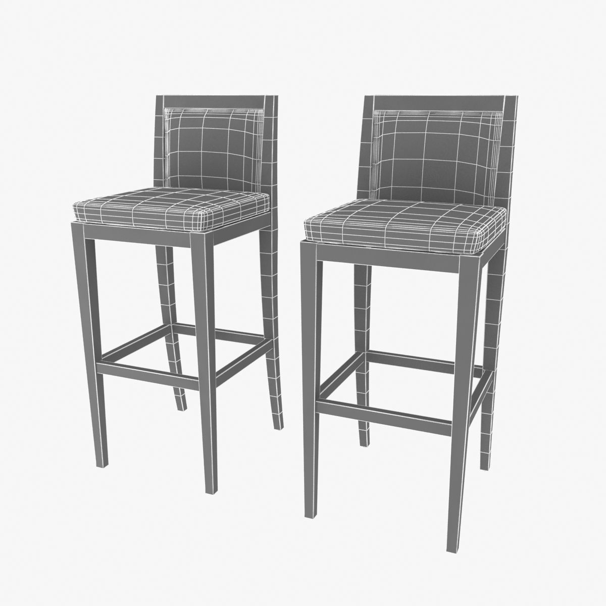 Custom made bar chair 3D model_1