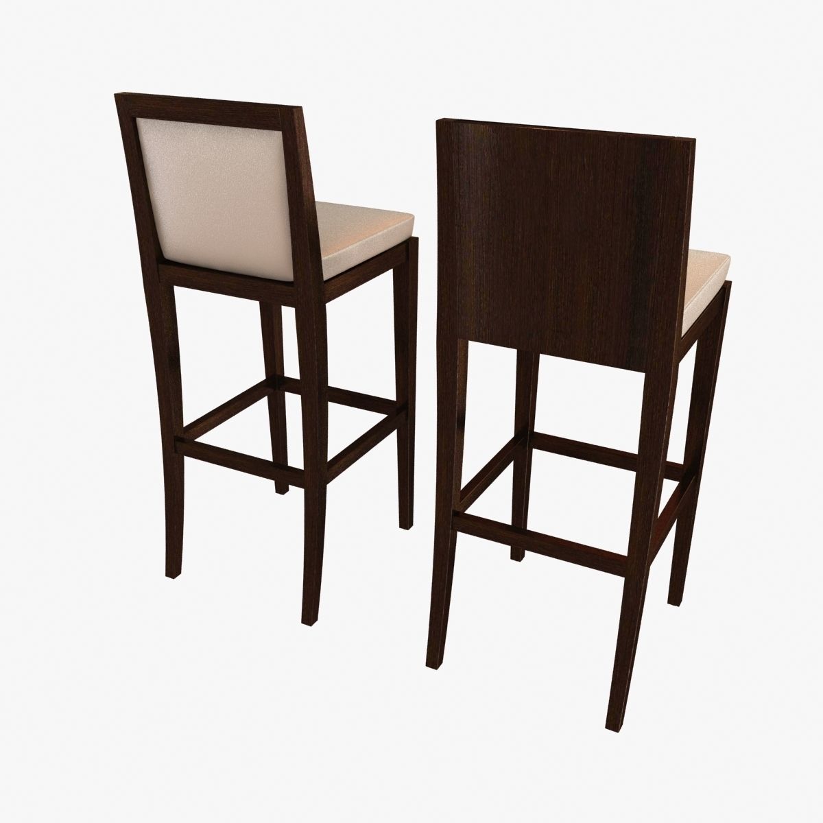 Custom made bar chair 3D model_3