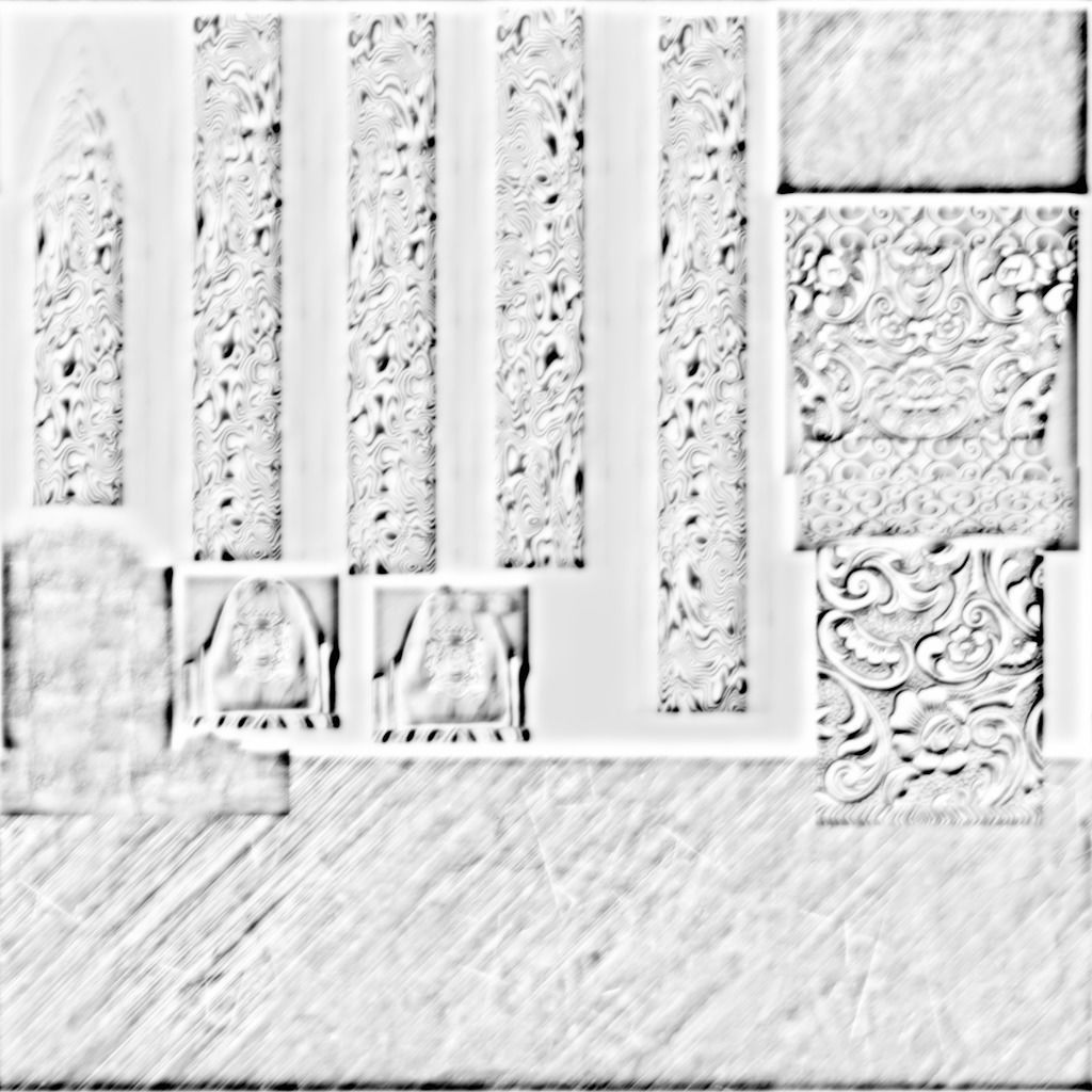 Knights sword Low-poly 3D model_4