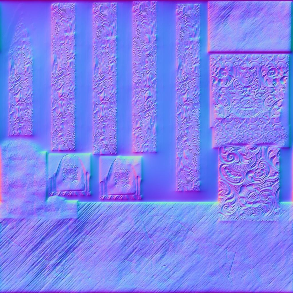 Knights sword Low-poly 3D model_7