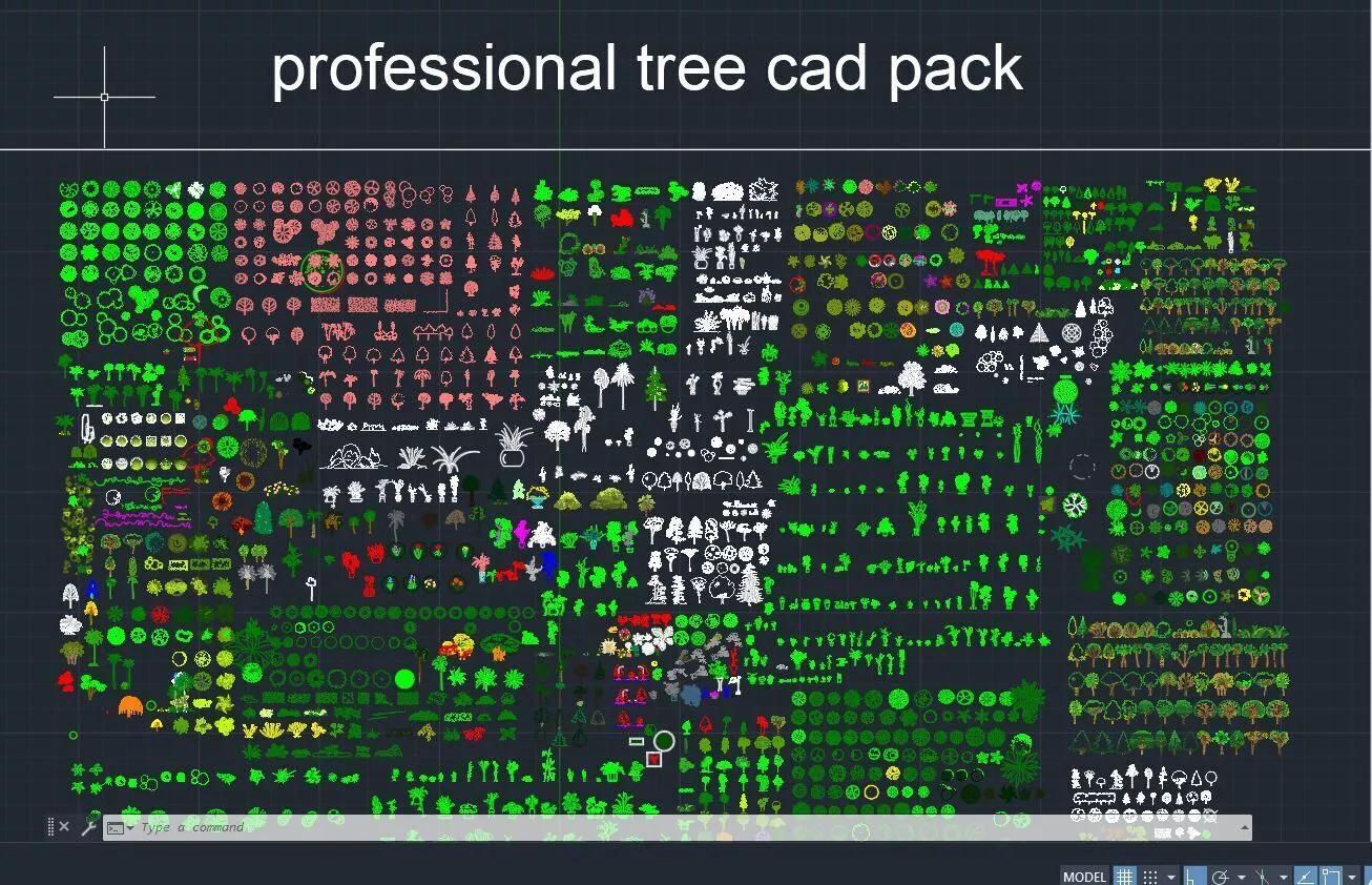 tree cad blocks pack 3D model