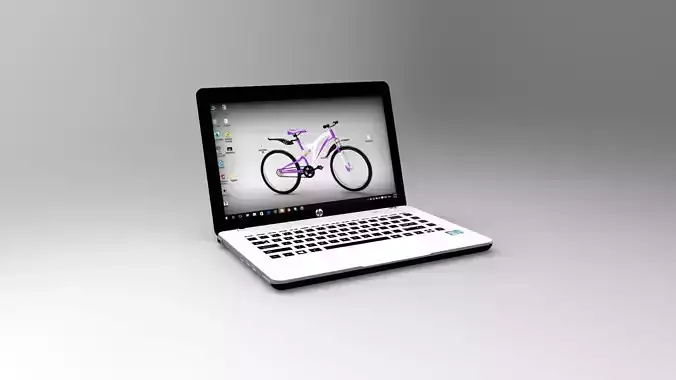 Hp pavilion 14 notebook Low-poly 3D model