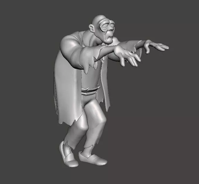 SD ZOMBIE MINIATURE MODEL FOR FANTASY OR HORROR GAMES RPG DND 3D print model