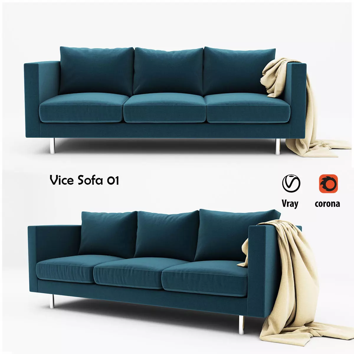 Vice Sofa 01 3D model