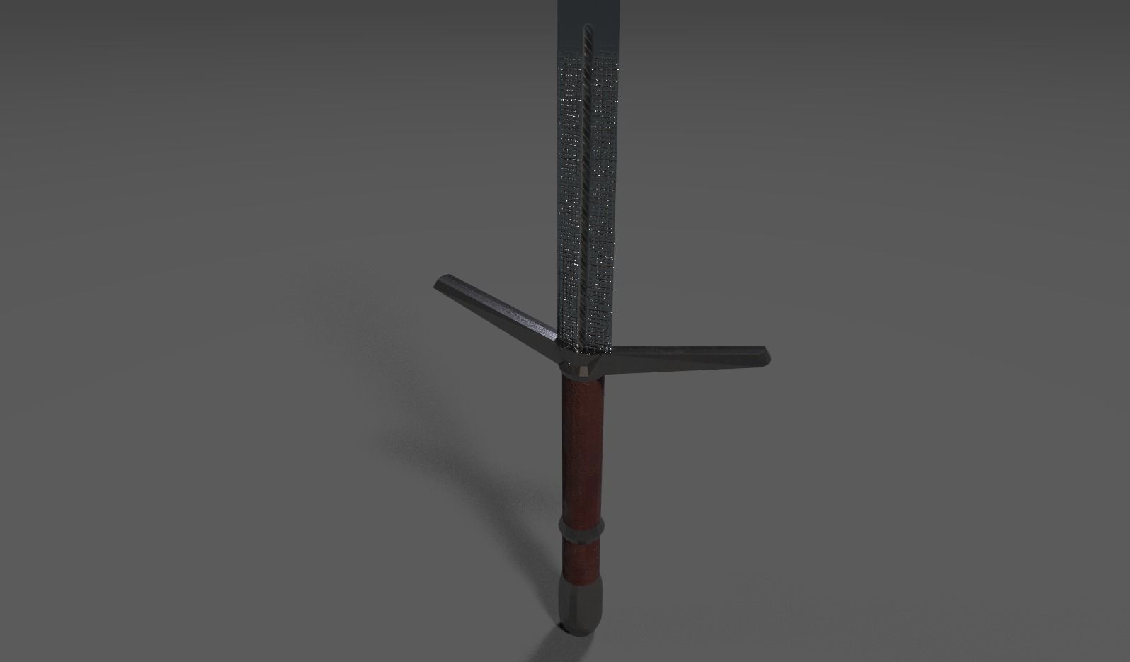 Steel Sword Low-poly 3D model