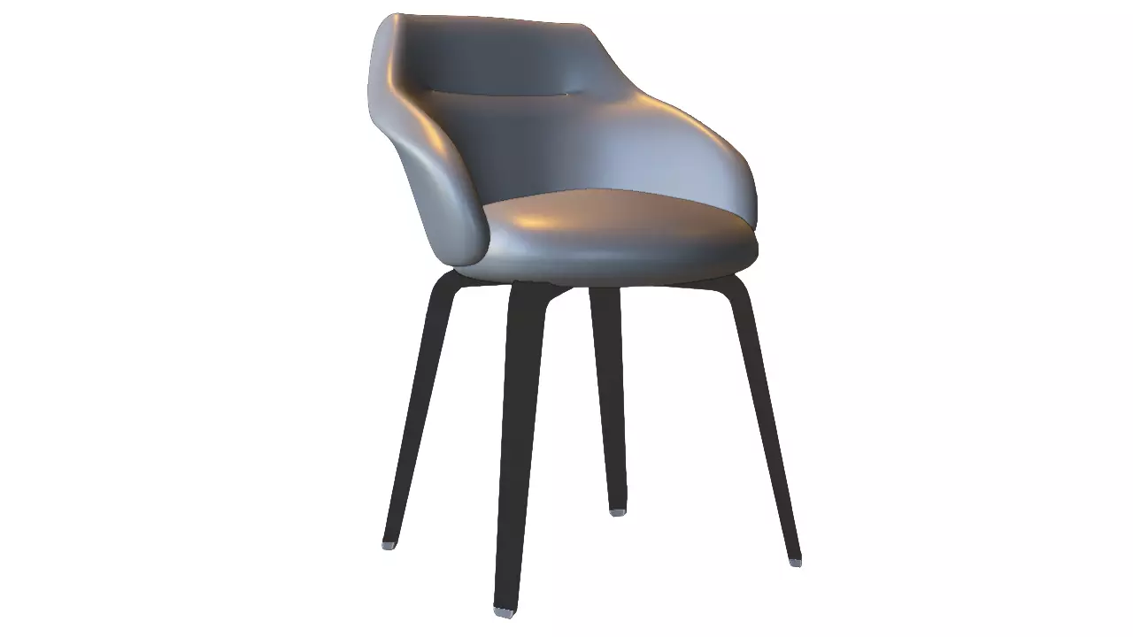 Modern Dining Chair Low-poly 3D model