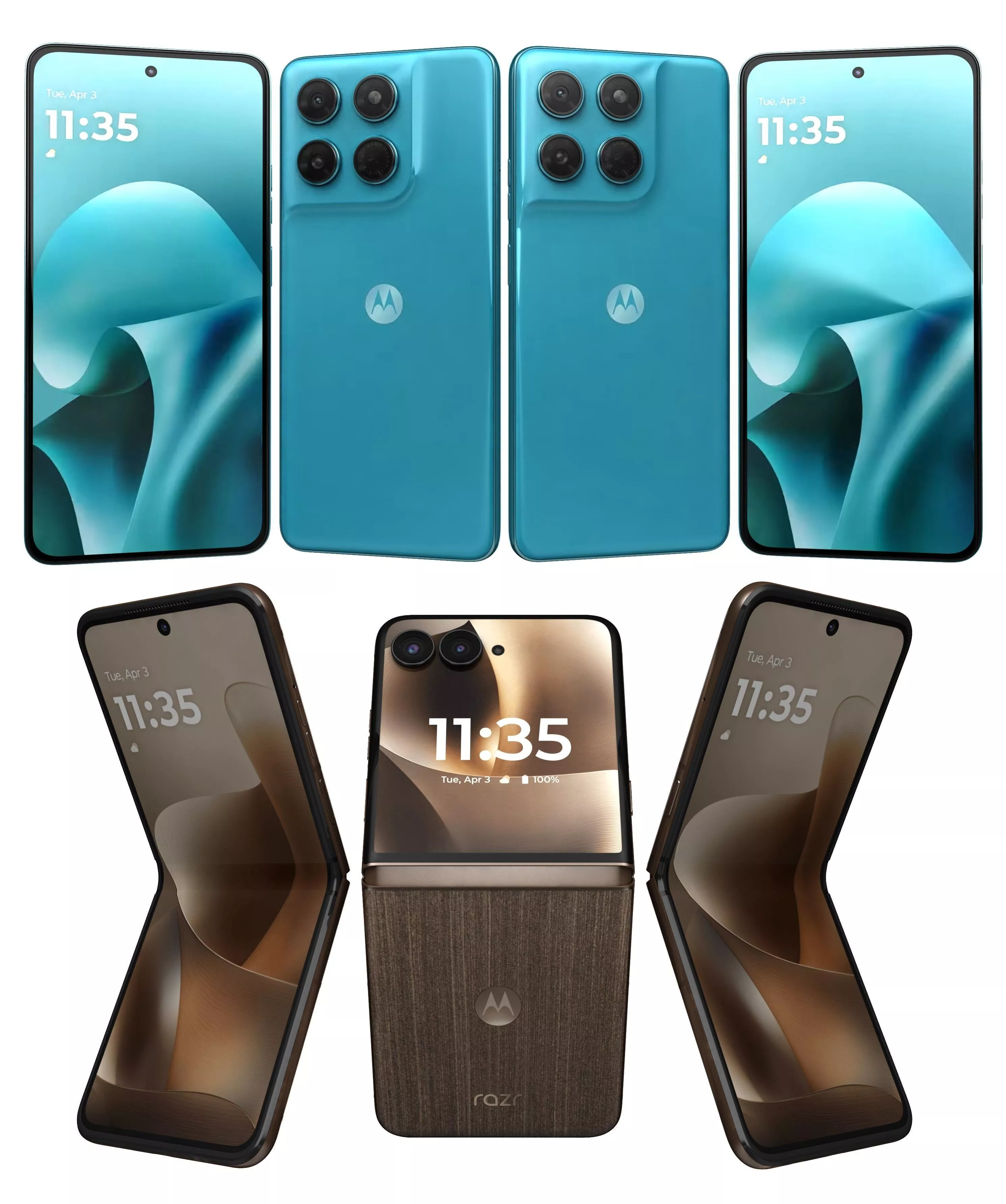 Motorola Moto G37 Power Capri And Razr 70 Ultra PANTONE Cocoa 3D model