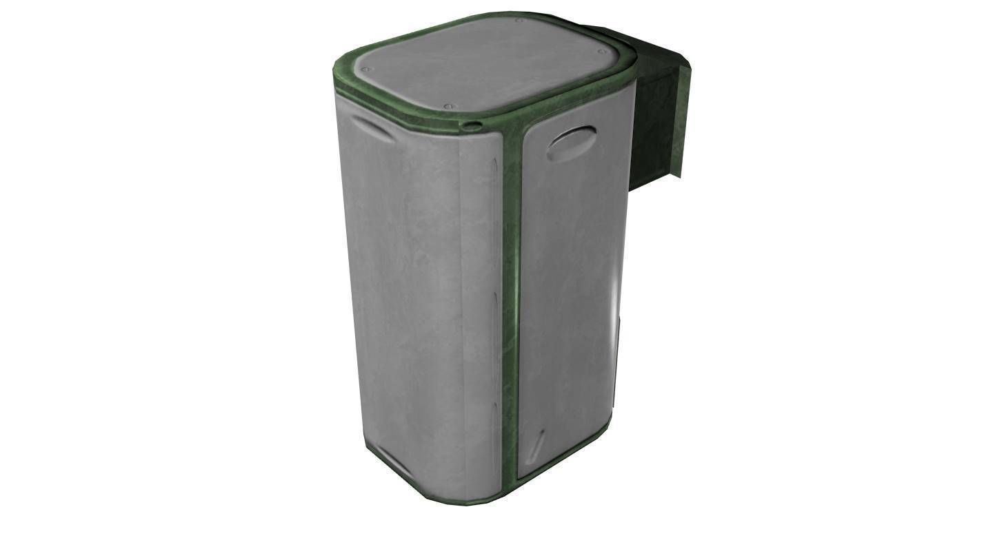 Futuristic Filing Cabinet -- Game-Ready Low-poly 3D model_3