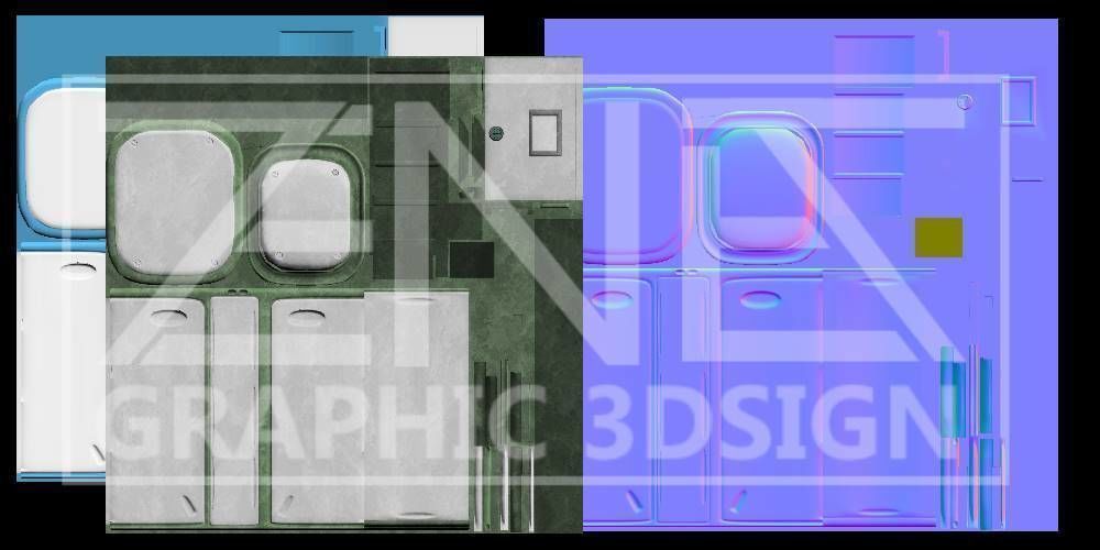 Futuristic Filing Cabinet -- Game-Ready Low-poly 3D model_8