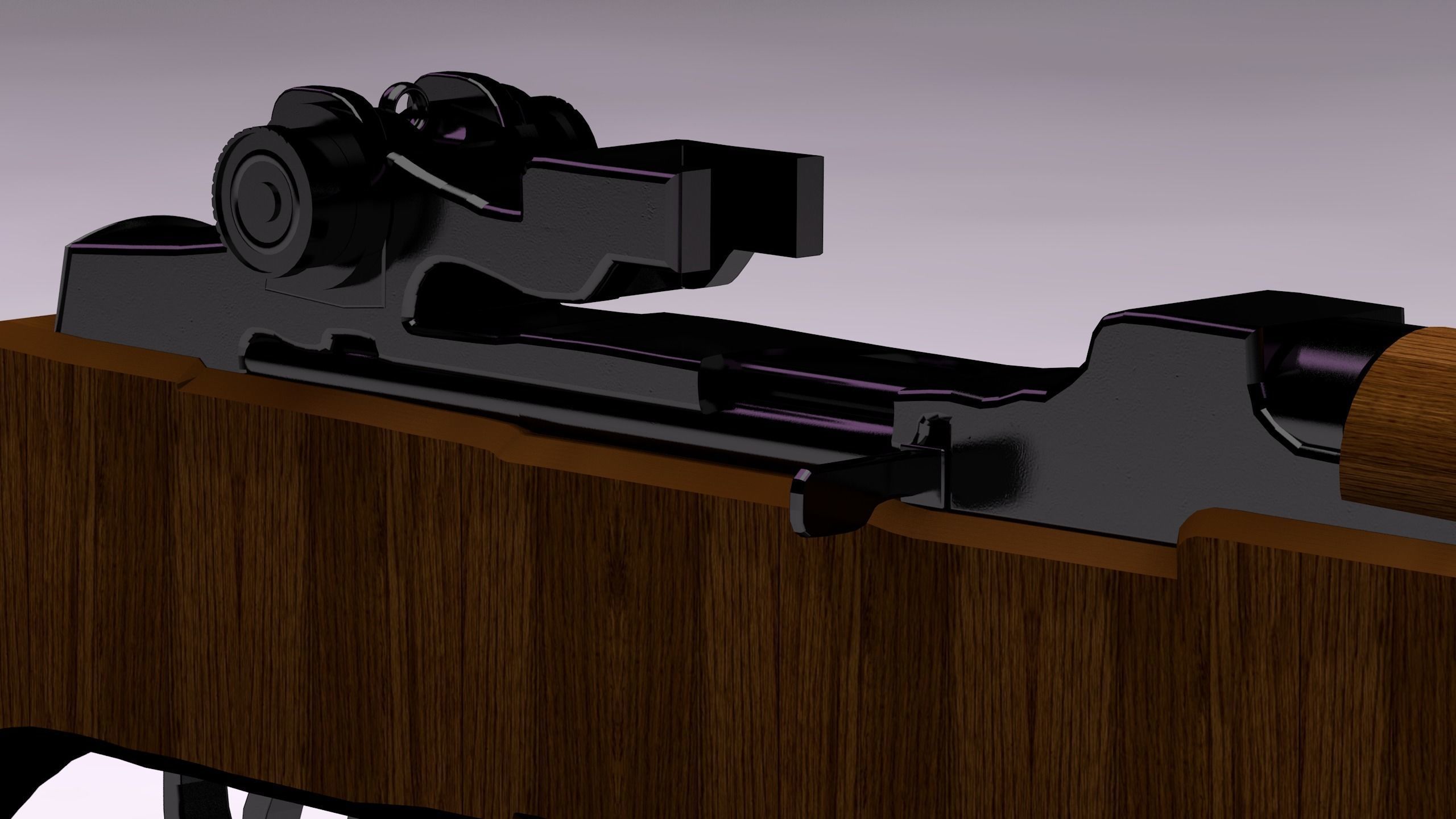 M14 - Game ready rifle Low-poly 3D model_5