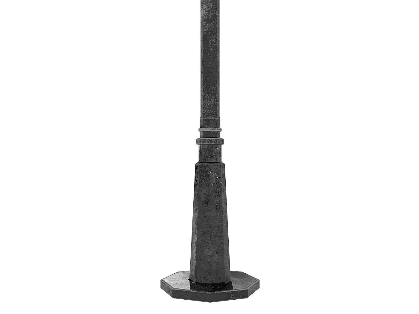 Imperial Street Lamp Post Low-poly 3D model_2