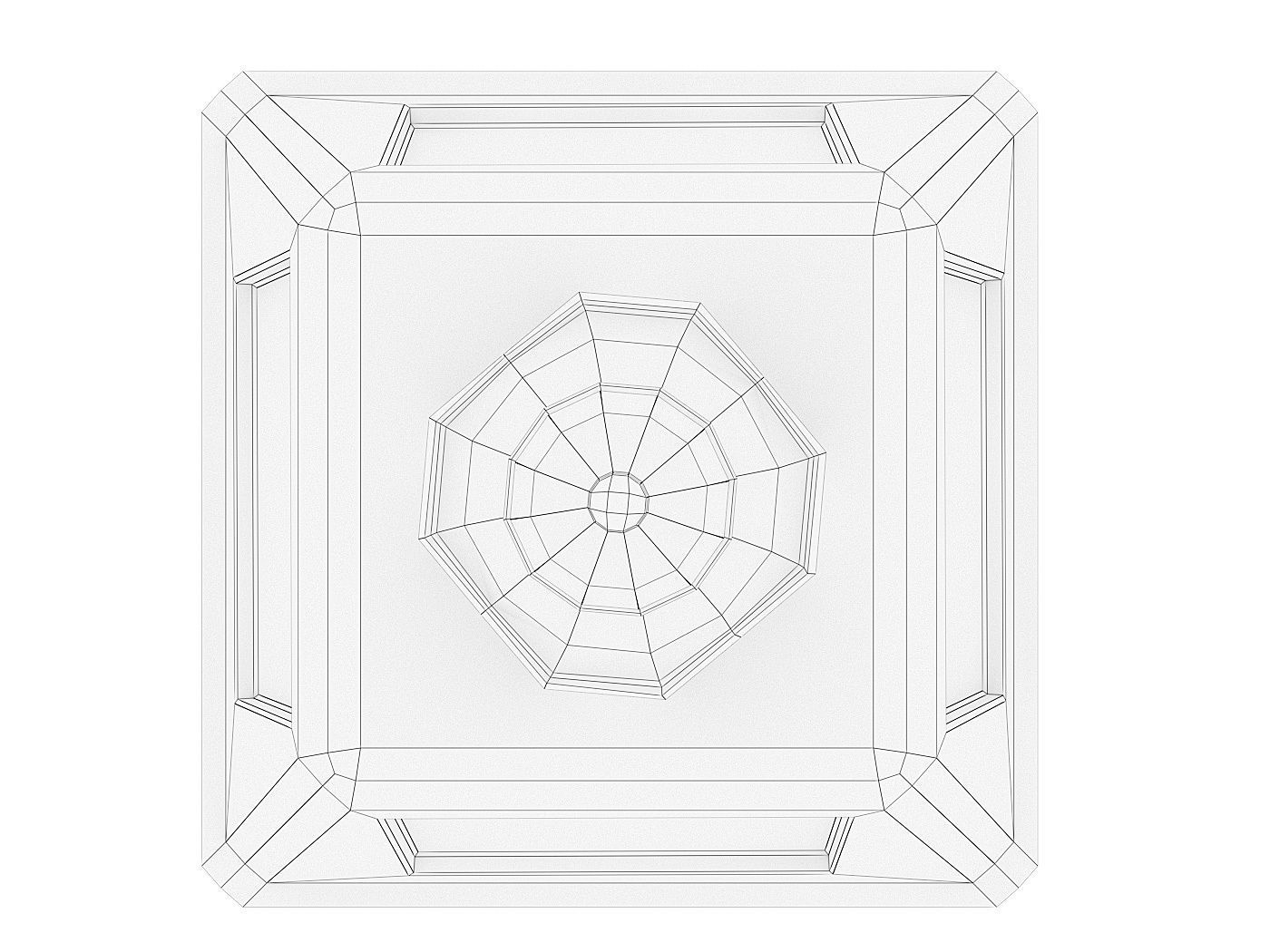 Imperial Street Lamp Post Low-poly 3D model_7