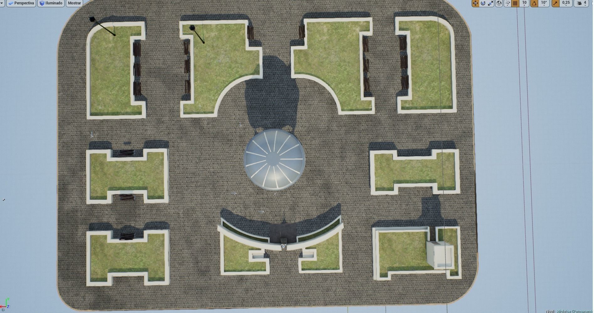 park low poly ready to unreal enginer Low-poly 3D model_0