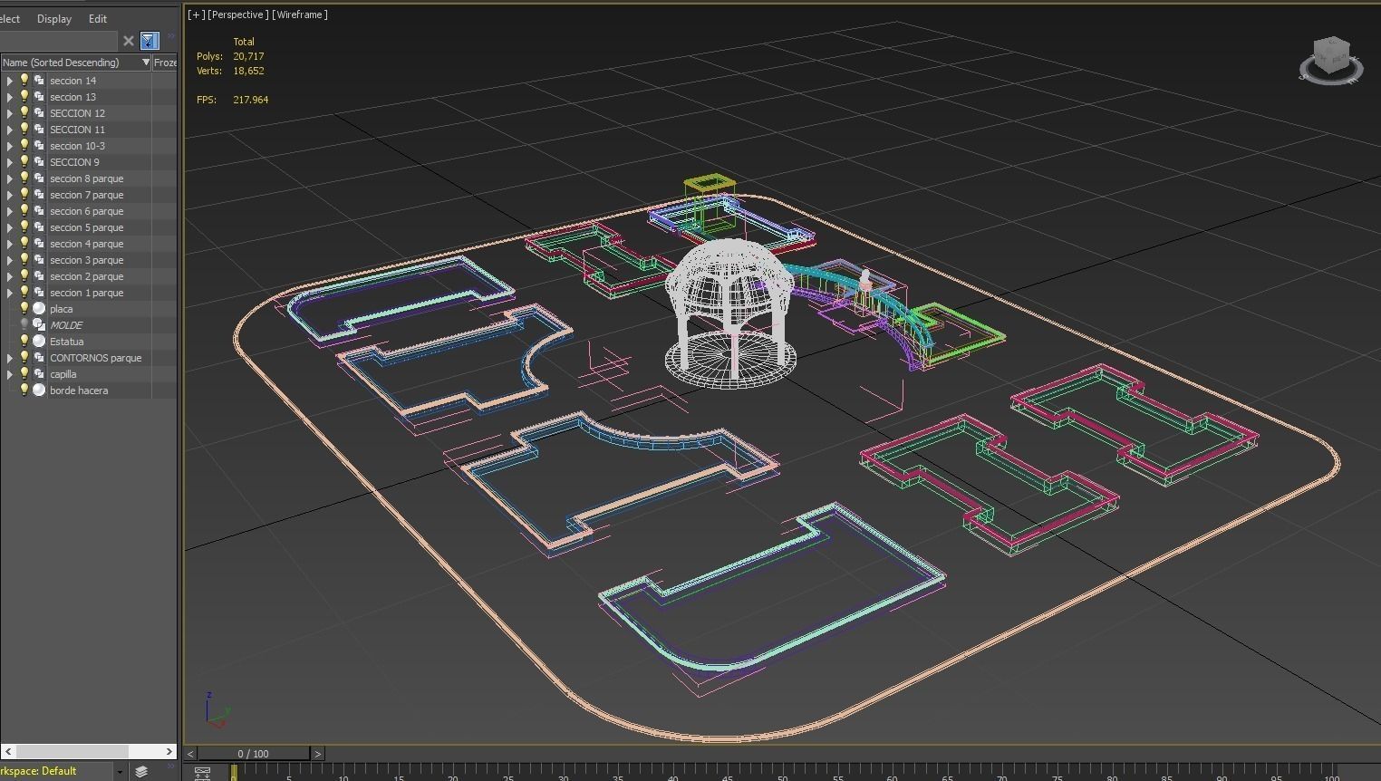 park low poly ready to unreal enginer Low-poly 3D model_4