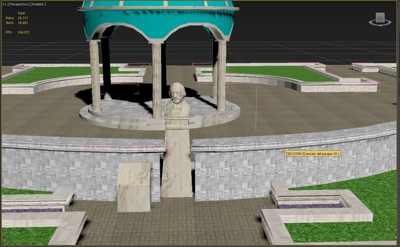 park low poly ready to unreal enginer Low-poly 3D model_5