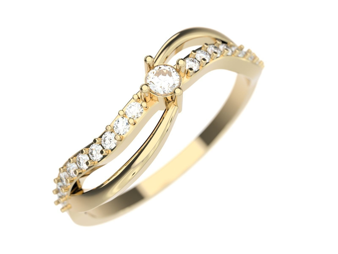 Ring diamond gold