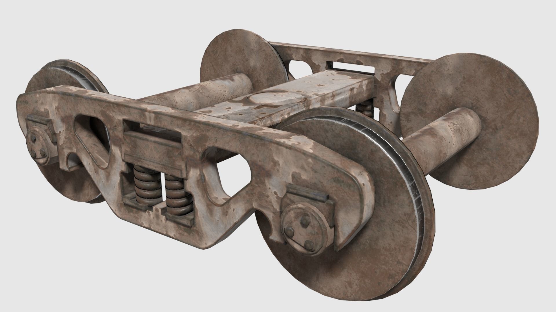 Railroad Car Truck Low-poly  3D model