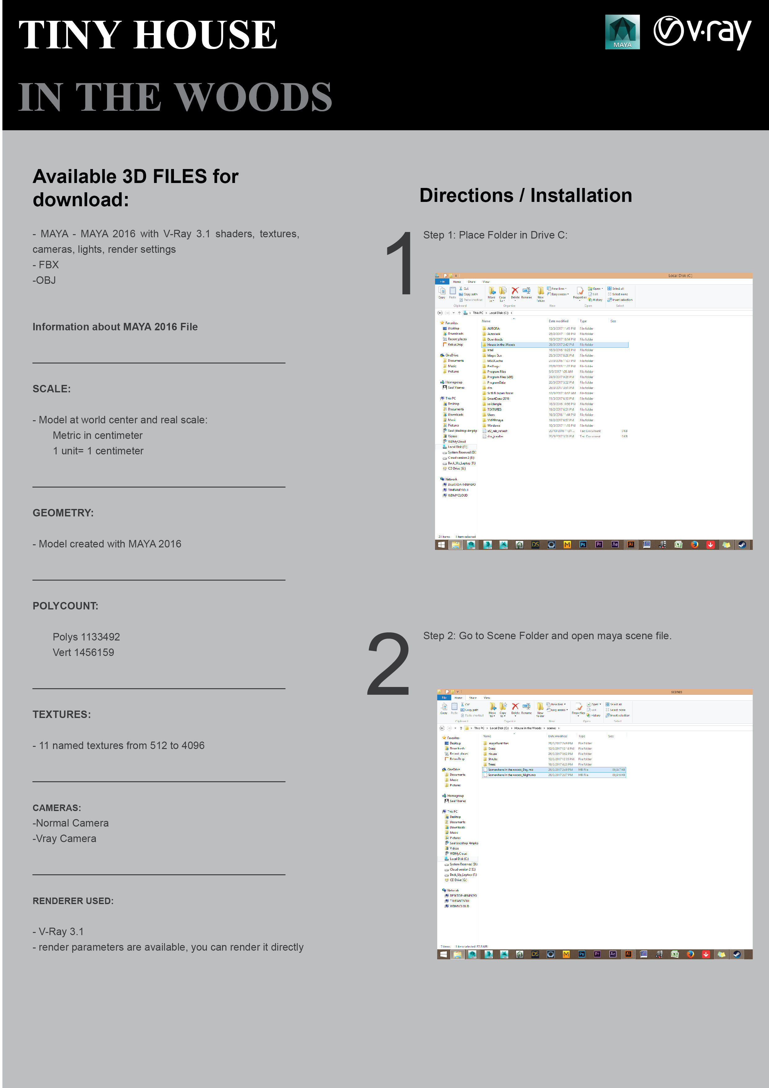 TINY HOUSE IN THE WOODS 3D model_4