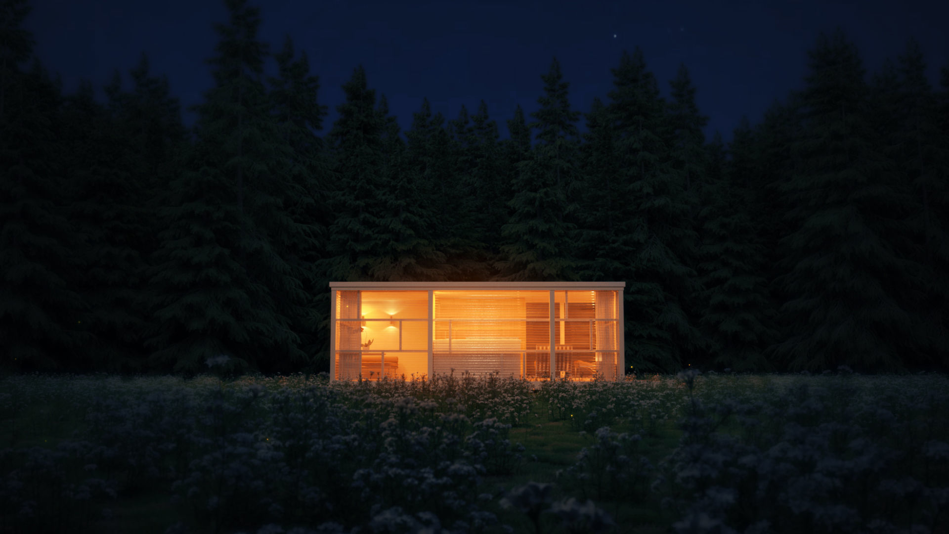 TINY HOUSE IN THE WOODS 3D model_2