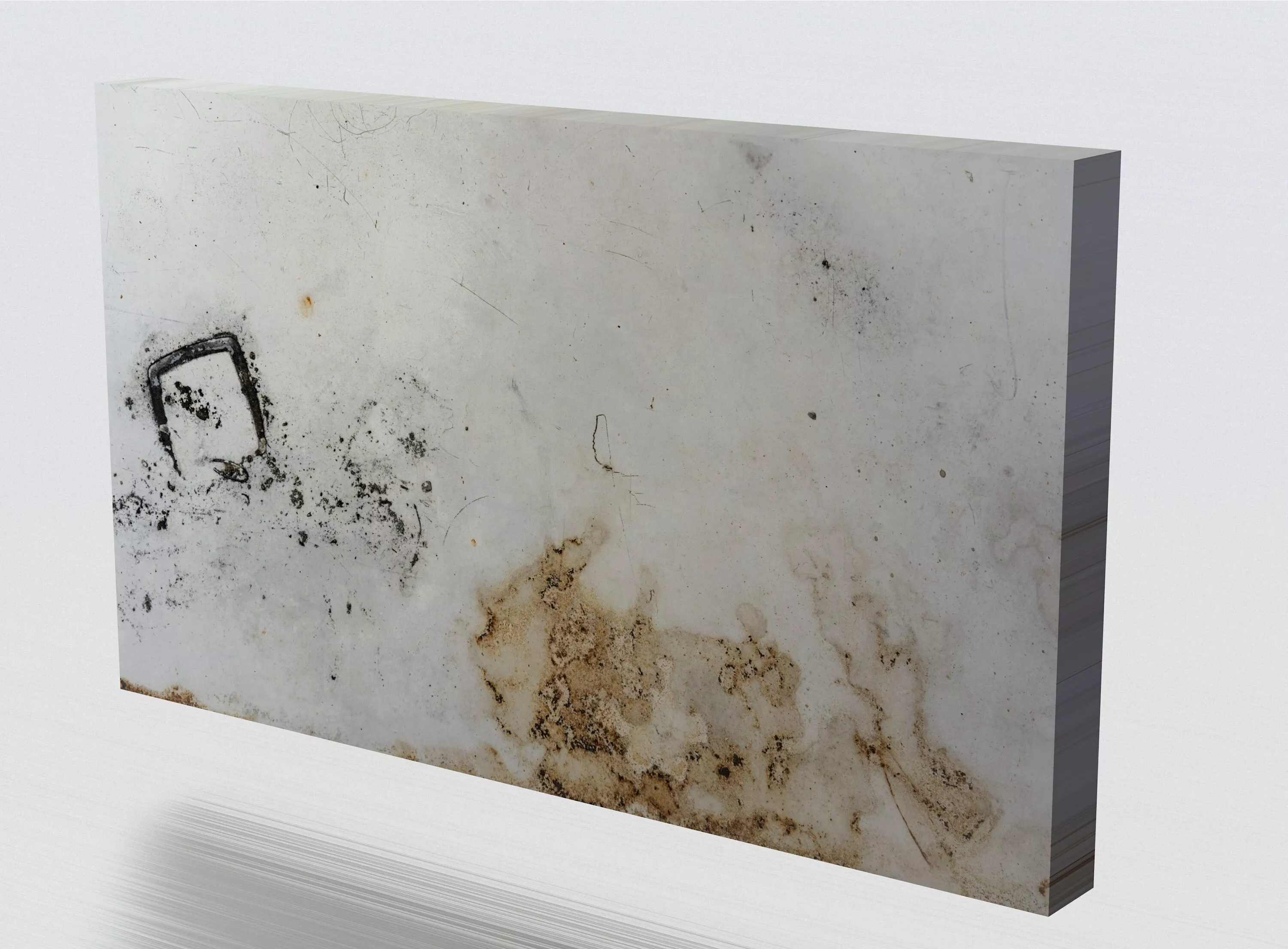 Dirty White Industrial Metal Table Surface Texture with Rust Texture