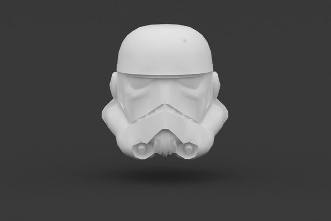 Stormtrooper Helmet Low Poly 3D Printing Low-poly 3D model