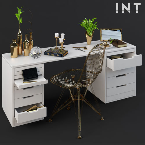 Decorative Set 3D Model Interior 3D model
