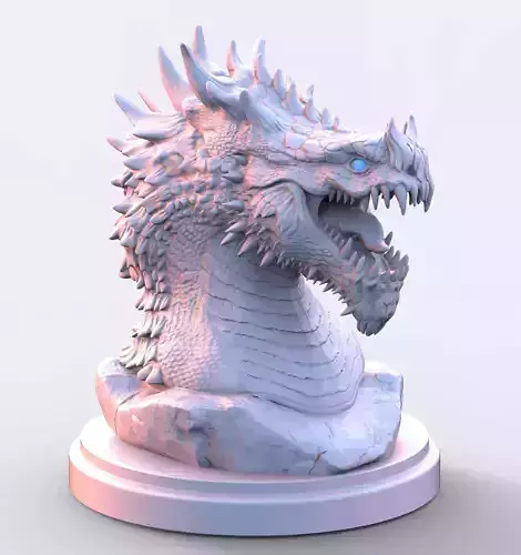 Dragon Statue  6 and 12 inches 3D print model