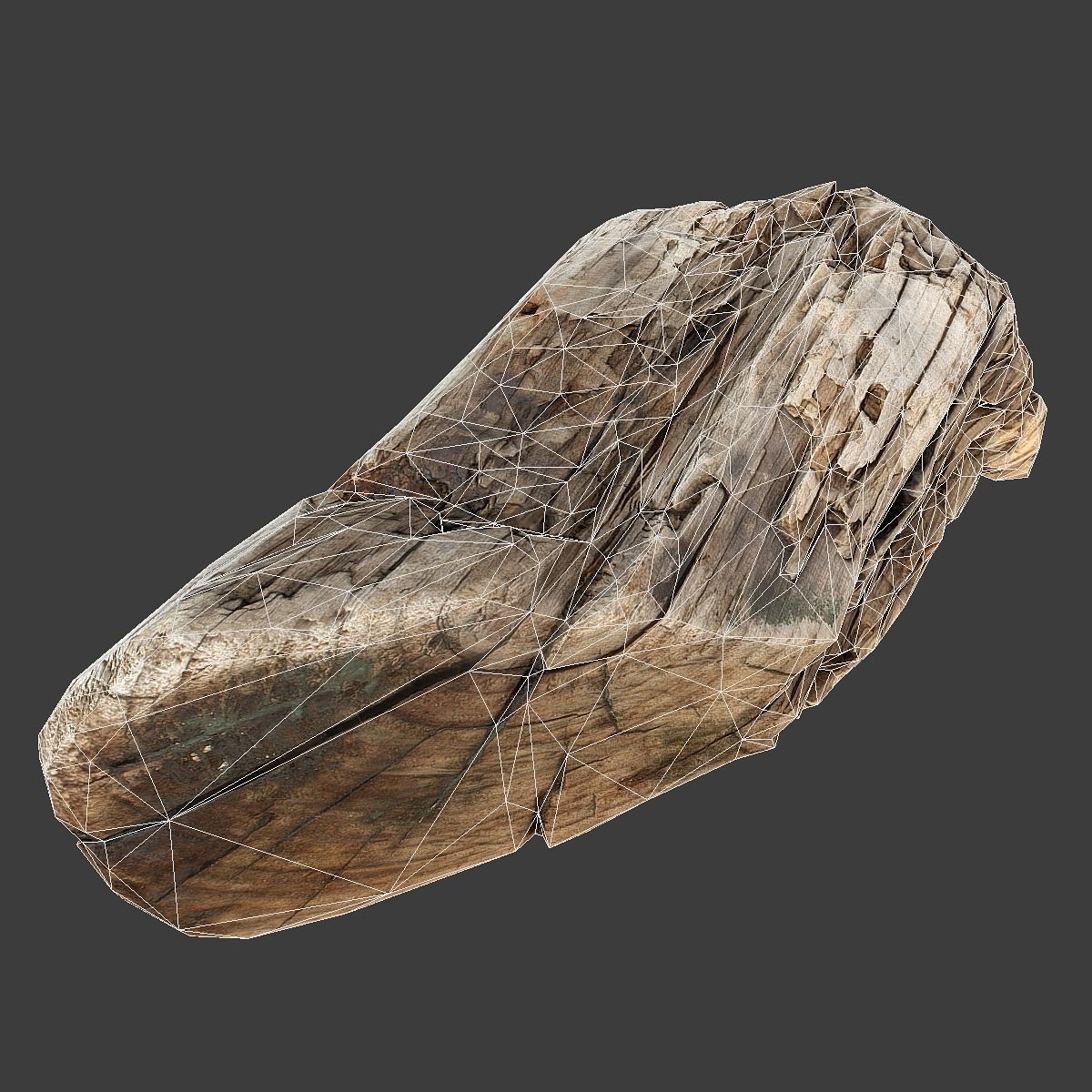 Wood Timber Rotten Debris Low-poly 3D model_14