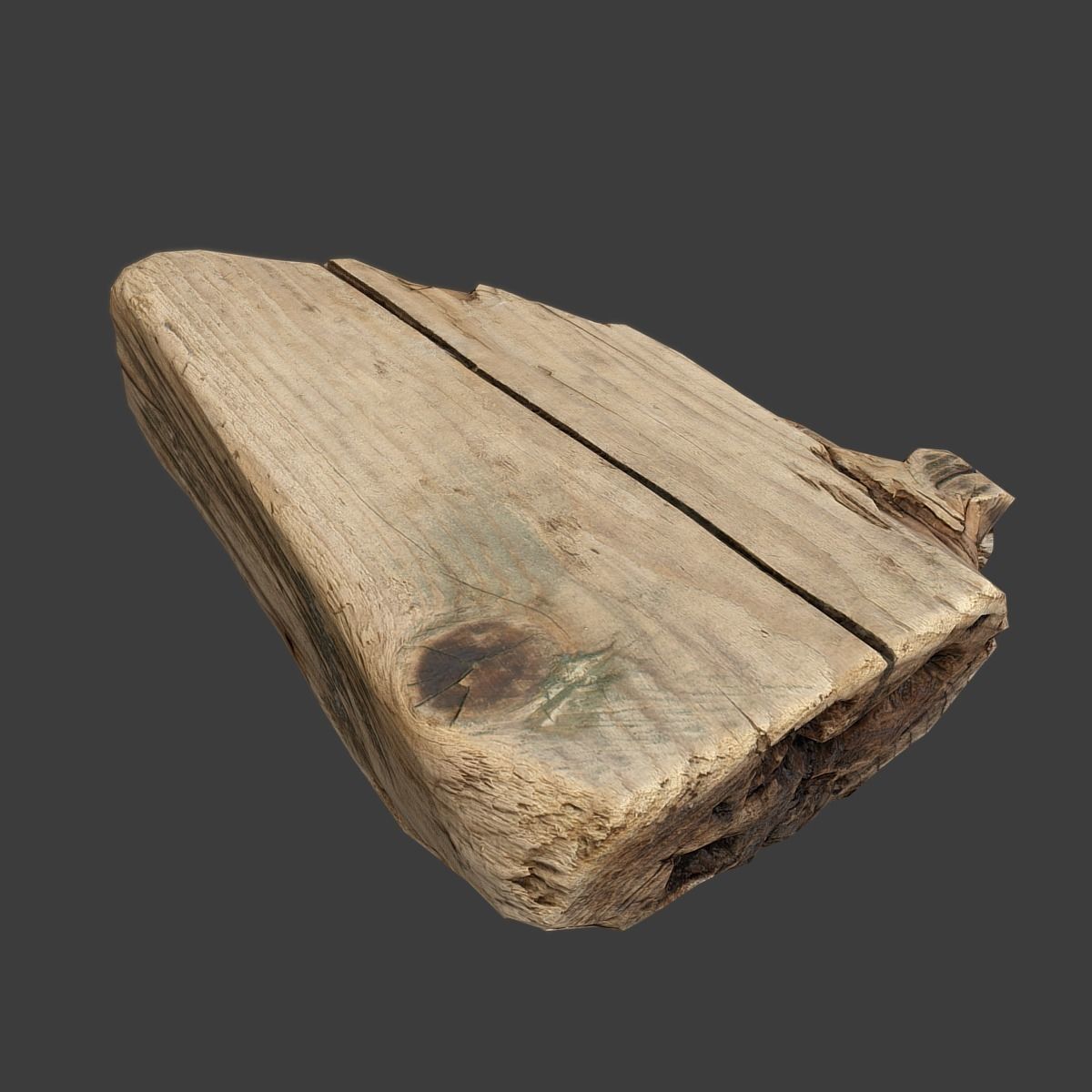 Wood Timber Rotten Debris Low-poly 3D model_4