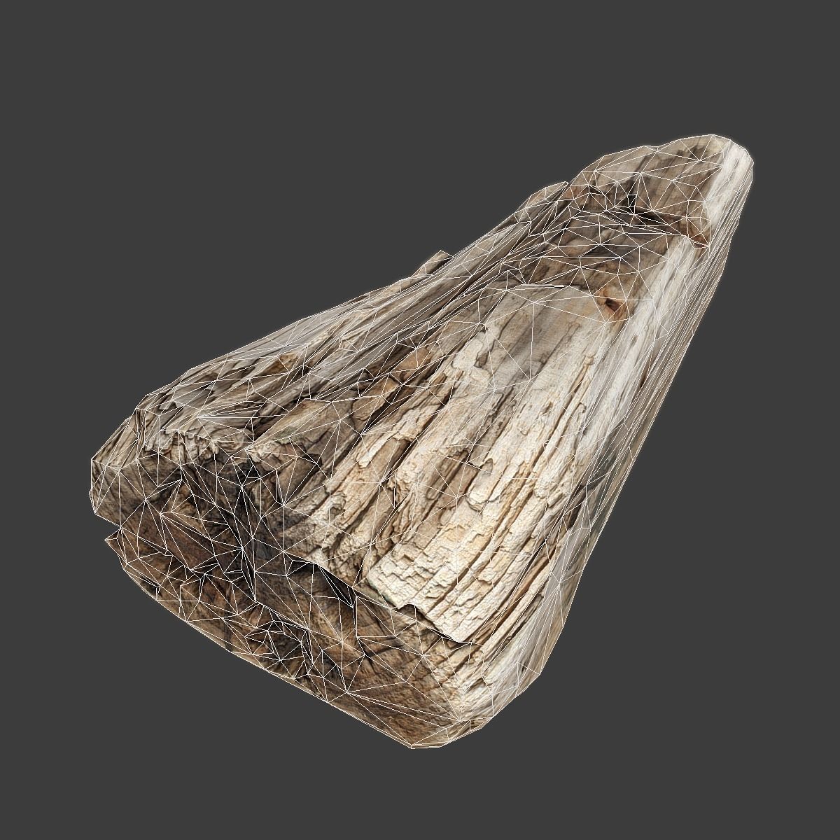 Wood Timber Rotten Debris Low-poly 3D model_1