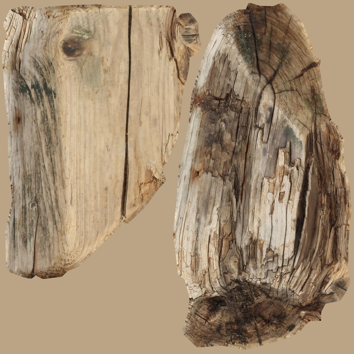 Wood Timber Rotten Debris Low-poly 3D model_18