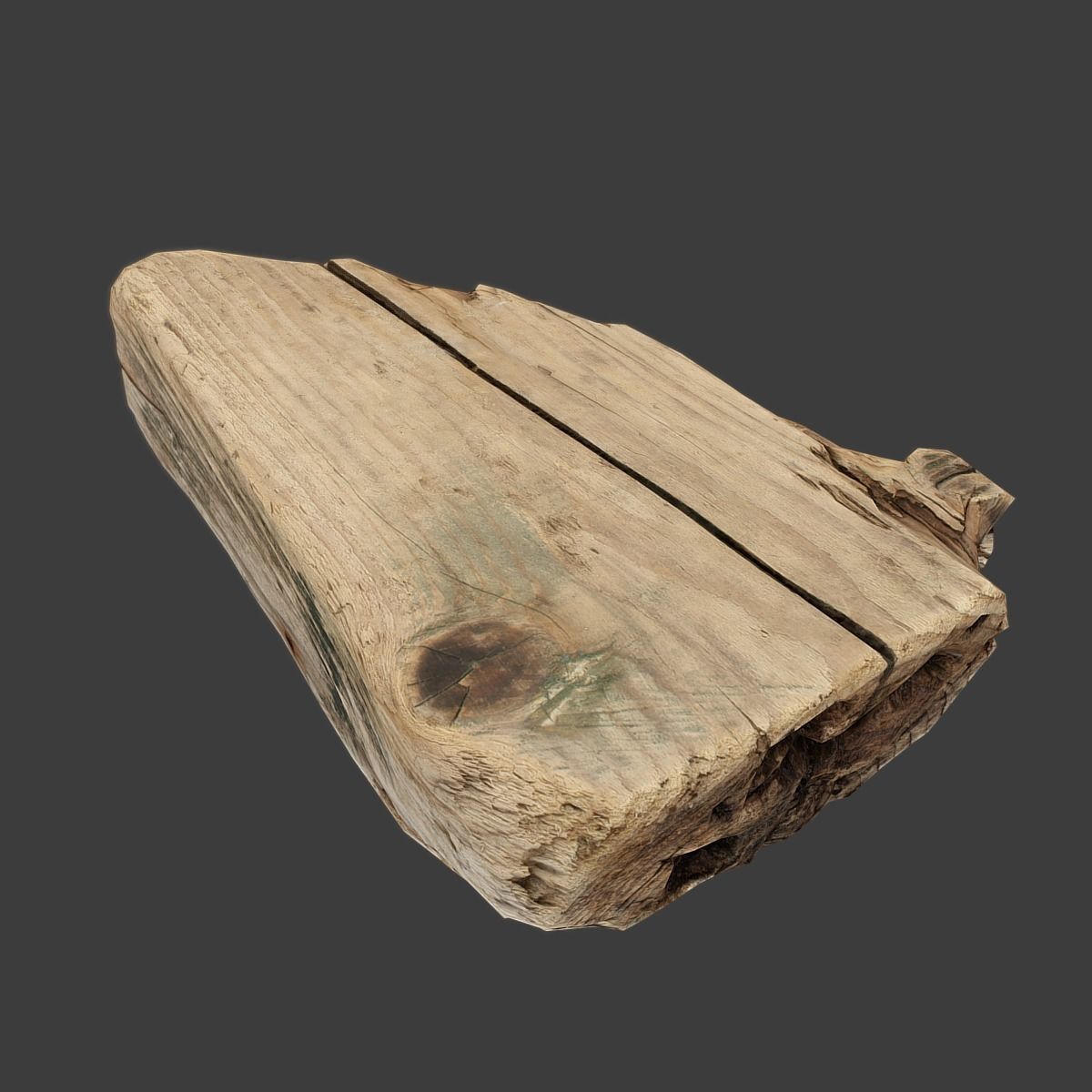 Wood Timber Rotten Debris Low-poly 3D model_6